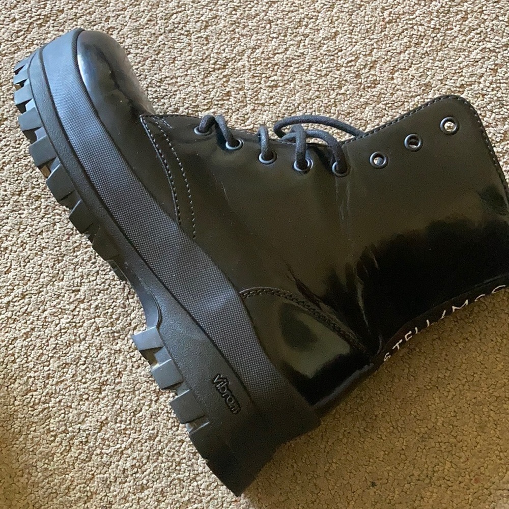Stella McCartney Vibram combat boots size 39 black